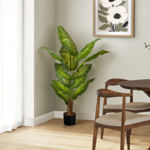 Artificial Plant, 47" Tall, Evergreen Tree, Indoor, Faux, Fake, Floor, Greenery, Potted, Real Touch, Decorative, Green Leaves, Black Pot