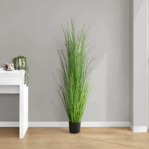 Artificial Plant, 47" Tall, Grass Tree, Indoor, Faux, Fake, Floor, Greenery, Potted, Real Touch, Decorative, Green Grass, Black Pot