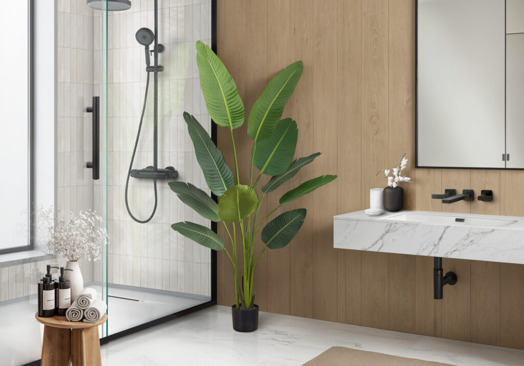Artificial Plant, 60″ Tall, Bird Of Paradise Tree, Indoor, Faux, Fake, Floor, Greenery, Potted, Decorative, Green Leaves, Black Pot