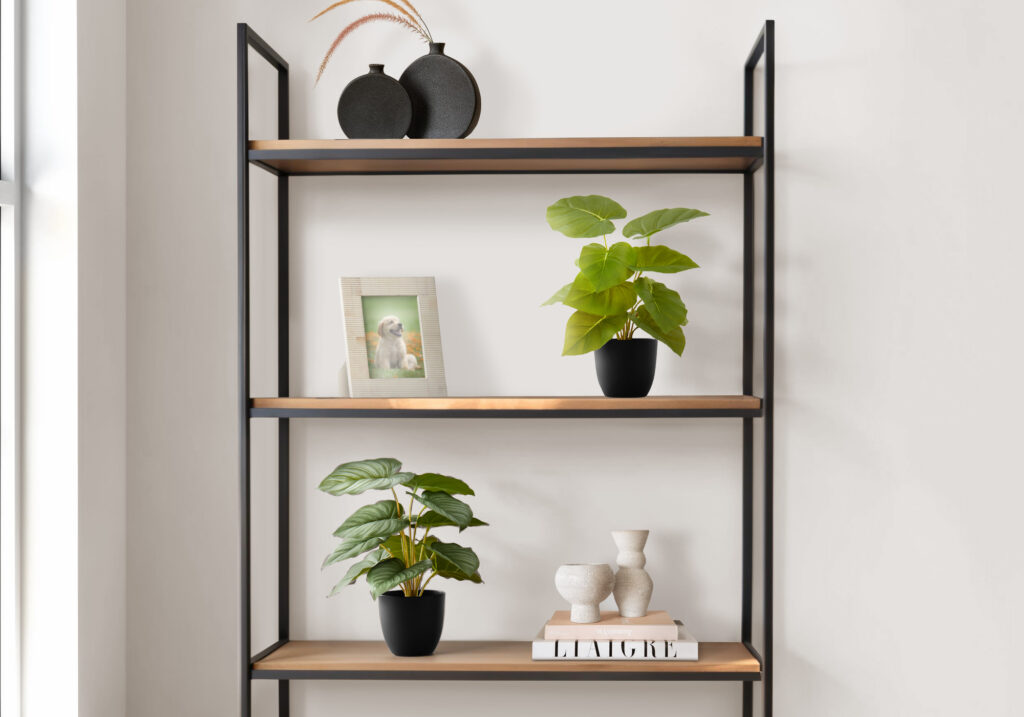 Artificial Plant, 13″ Tall, Epipremnum, Indoor, Faux, Fake, Table, Greenery, Potted, Set Of 2, Decorative, Green Leaves, Black Pots