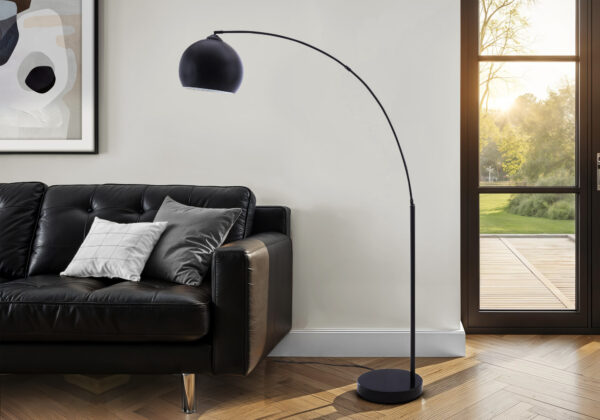 Lighting, 74″H, Floor Lamp, Black Metal, Contemporary