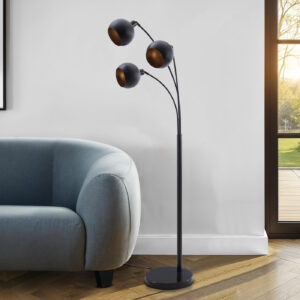 Lighting, 71"H, Floor Lamp, Black Metal, Contemporary