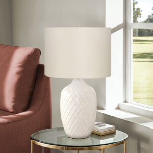 Lighting, 25"H, Table Lamp, Cream Ceramic, Ivory / Cream Shade, Transitional