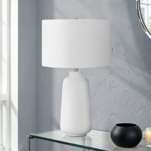 Lighting, 26"H, Table Lamp, Cream Ceramic, Ivory / Cream Shade, Modern