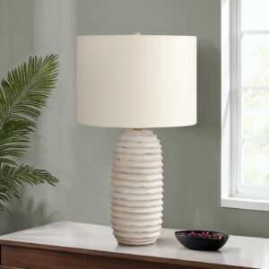 Lighting, 28"H, Table Lamp, Cream Resin, Ivory / Cream Shade, Transitional