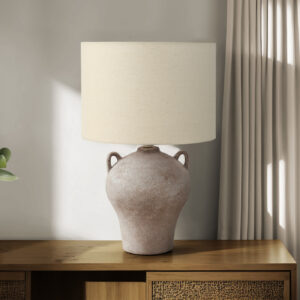Lighting, 22"H, Table Lamp, Beige Ceramic, Beige Shade, Transitional