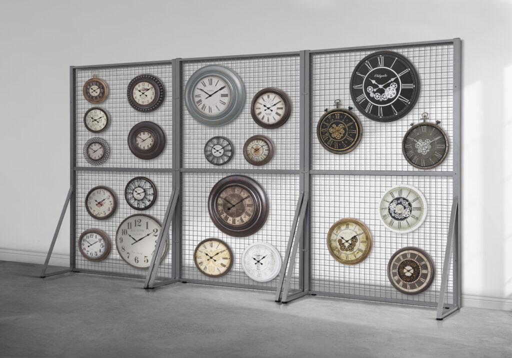 Silver panel only wall decor display rack