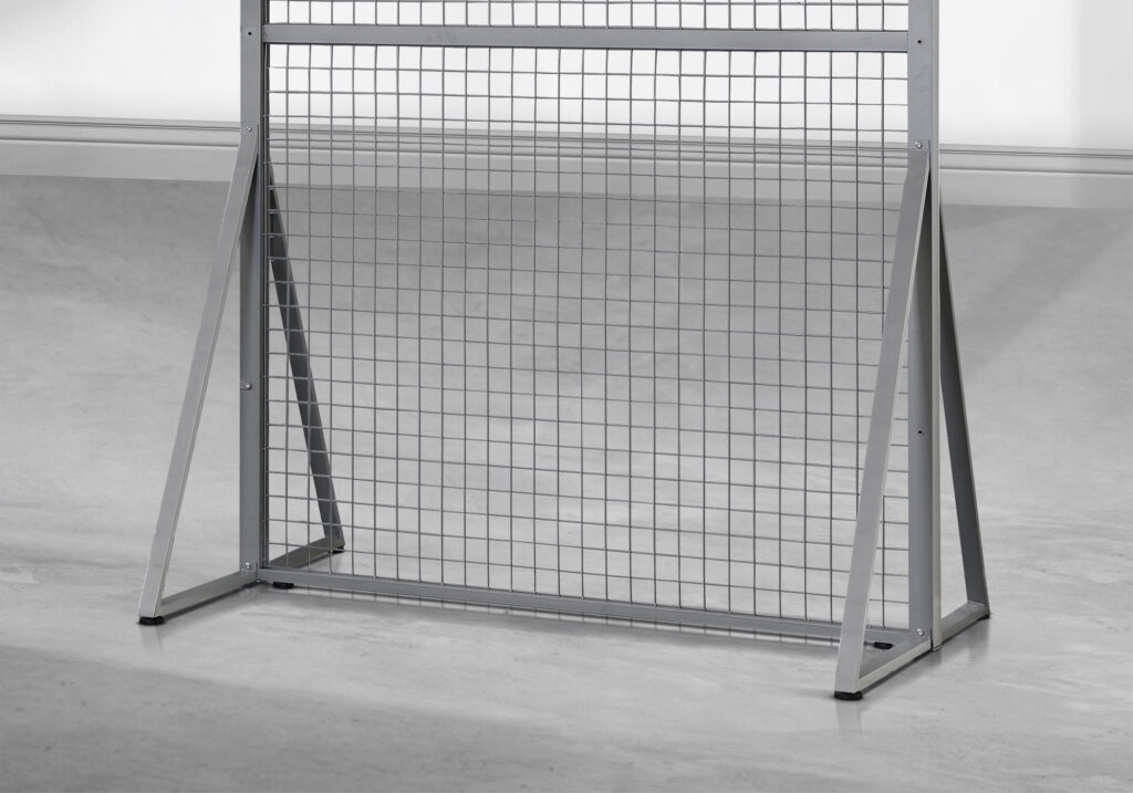 Grey 2-piece support legs only wall decor panel display rack
