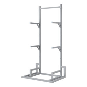 Silver metal tv console display rack