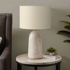 Lighting, 27"H, Table Lamp, Beige Ceramic, Beige Shade, Contemporary, Modern