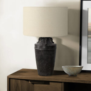 Lighting, 28"H, Table Lamp, Black Ceramic, Beige Shade, Transitional