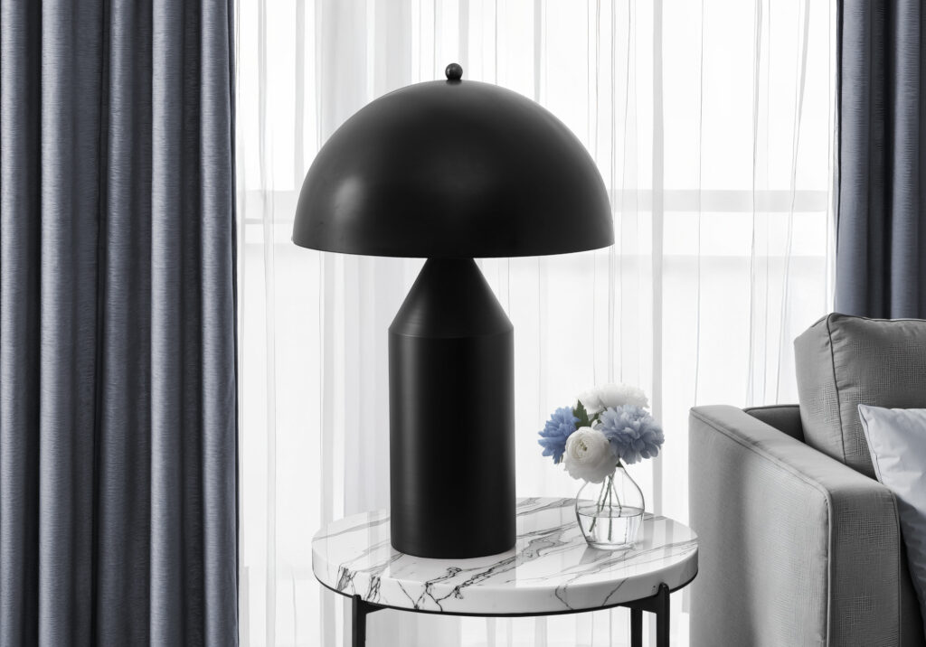 Lighting, Table Lamp, 23″H, Black Metal