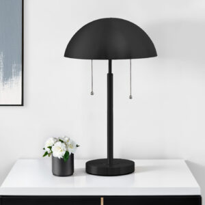 Lighting, 20"H, Table Lamp, Black Metal, Contemporary