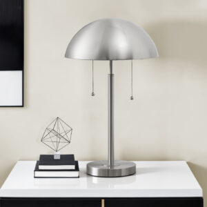 Lighting, 20"H, Table Lamp, Silver Metal, Contemporary, Modern