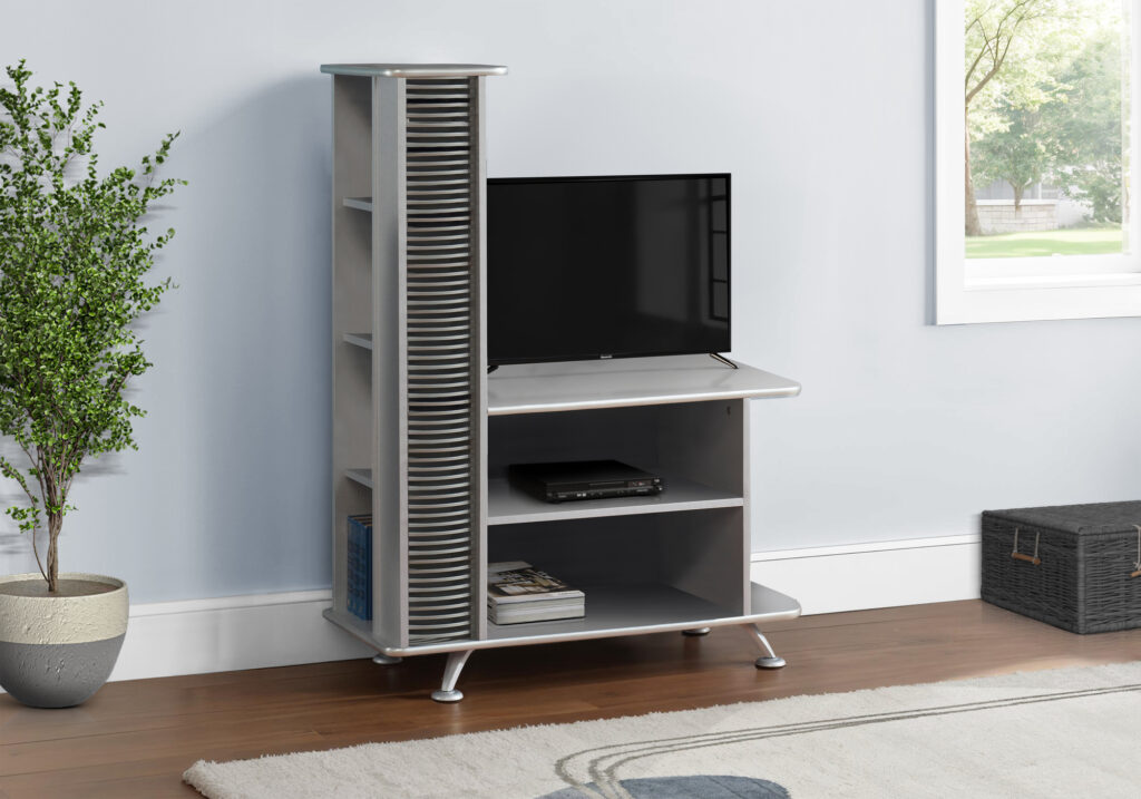 Silver tv stand