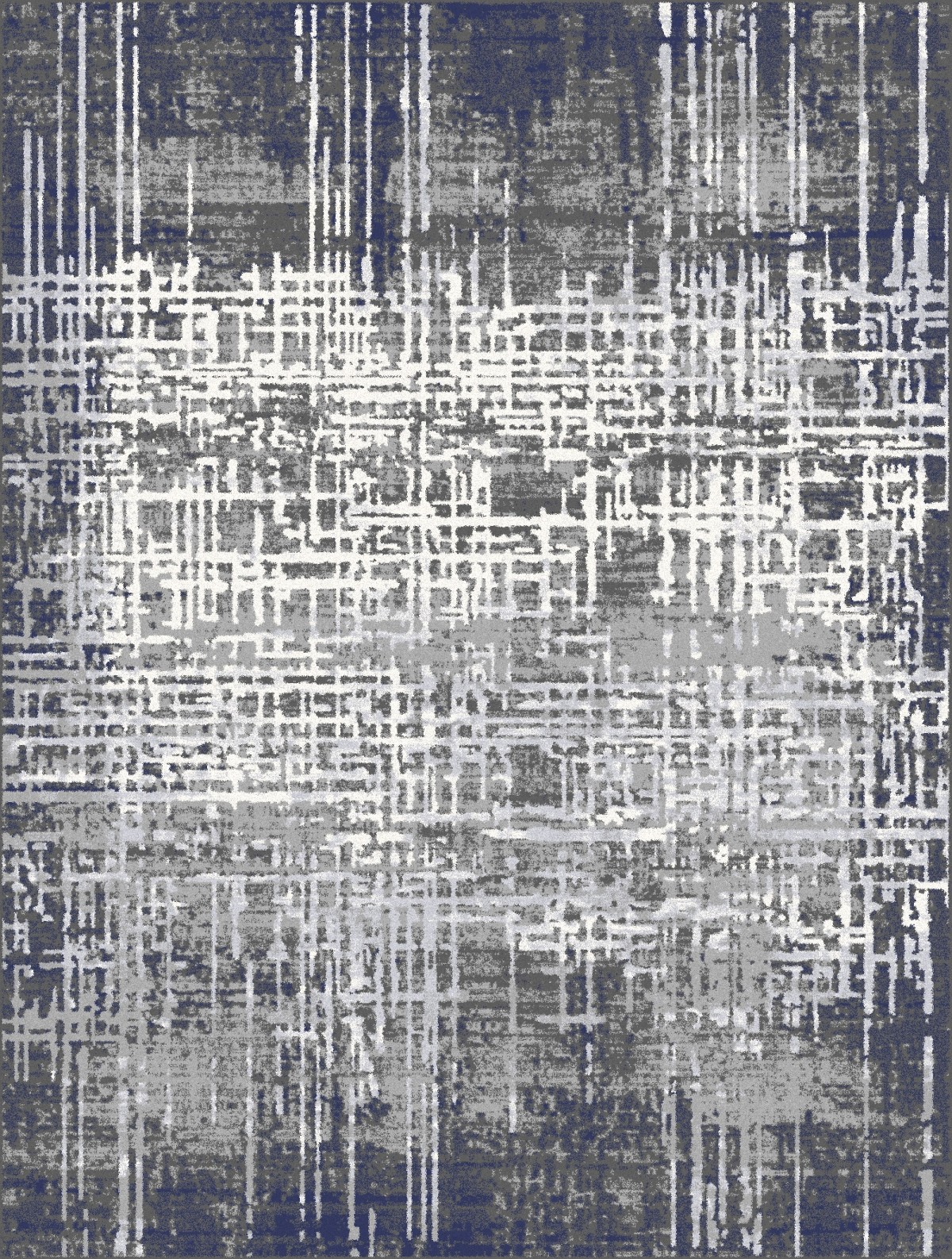 Cream, grey and blue 8×11 area rug