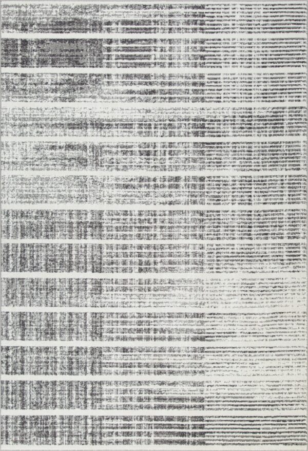 White and silver 8×11 area rug