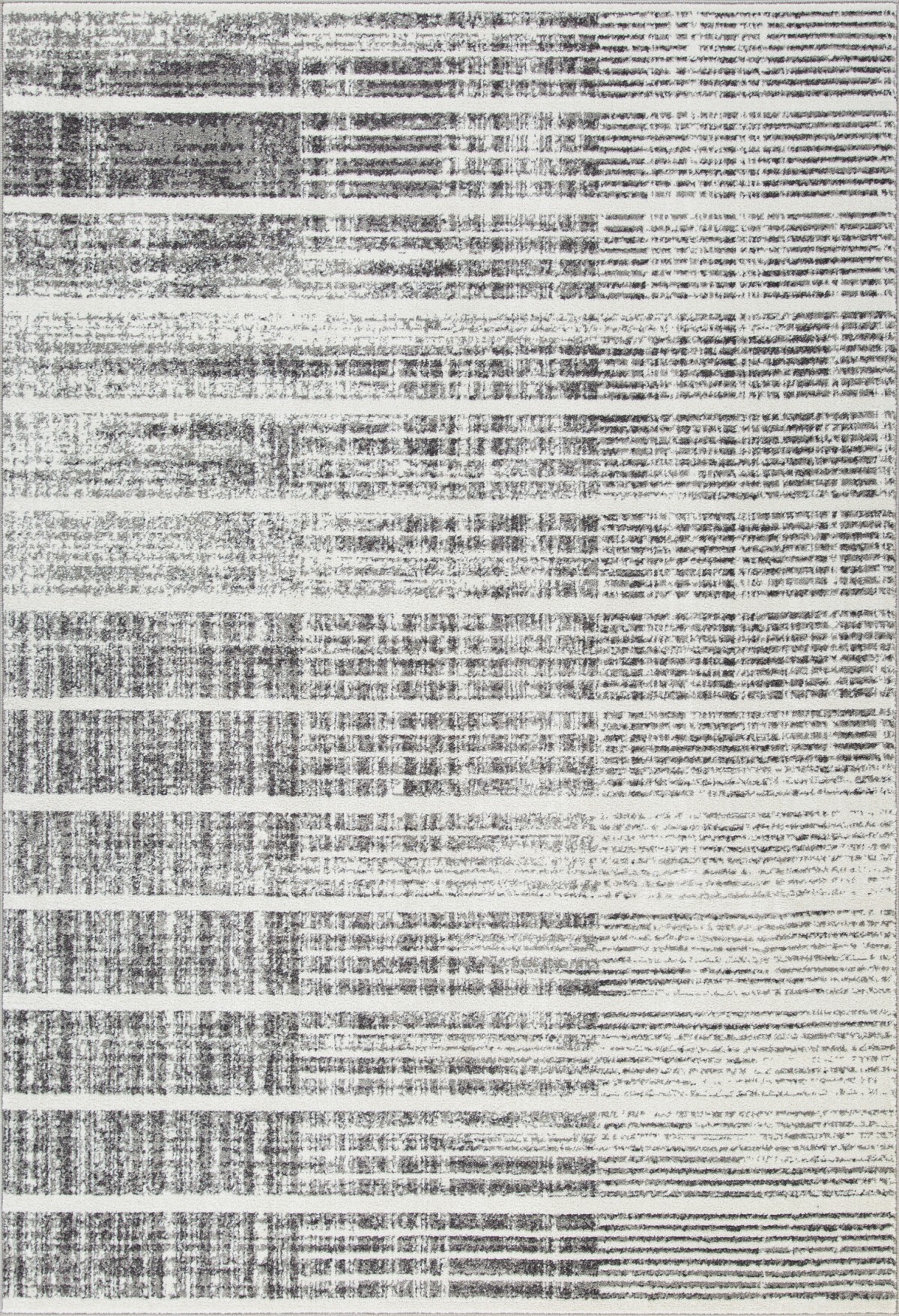 White and silver 8×11 area rug