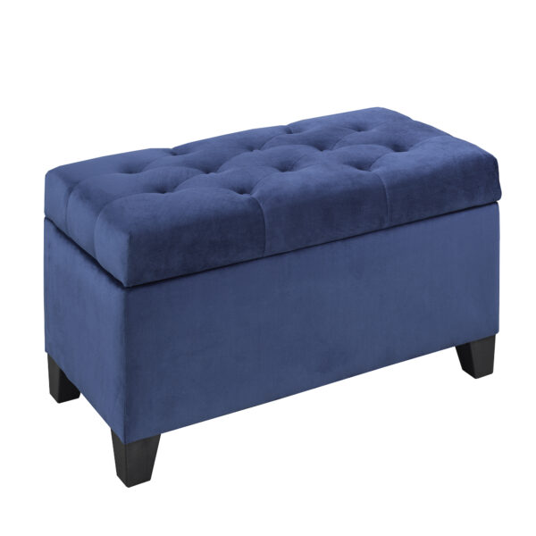 Navy storage ottoman