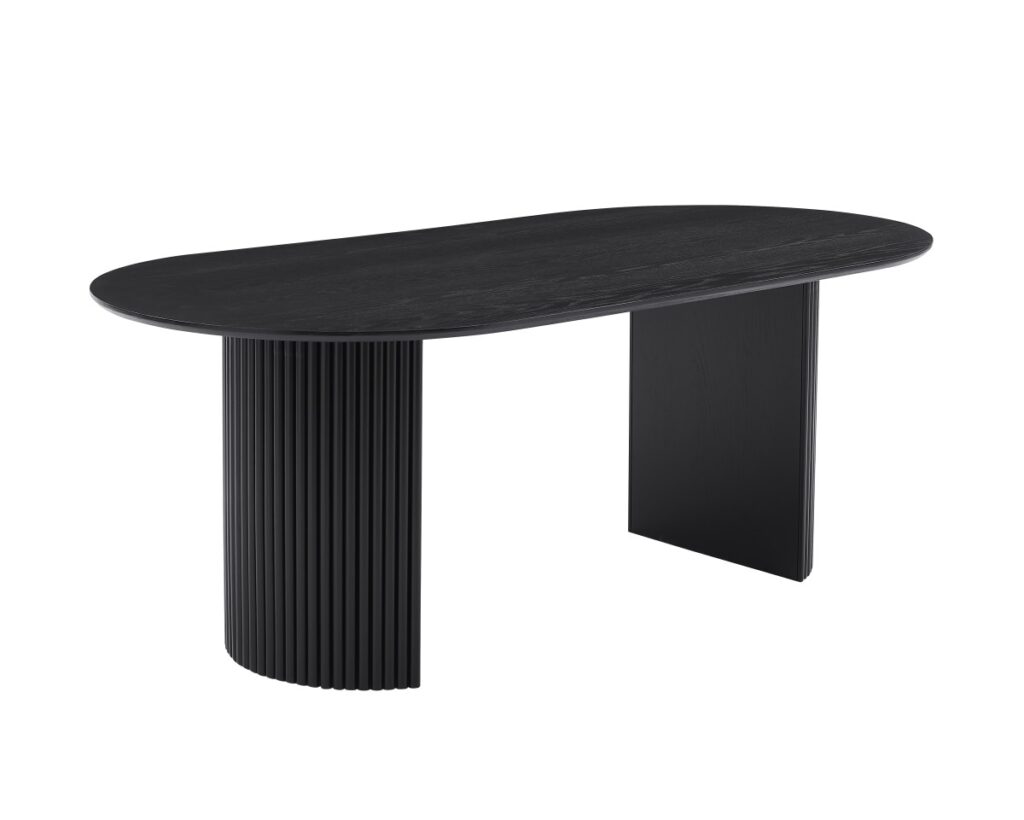 Black dining table