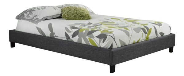 Grey full platform bed frame