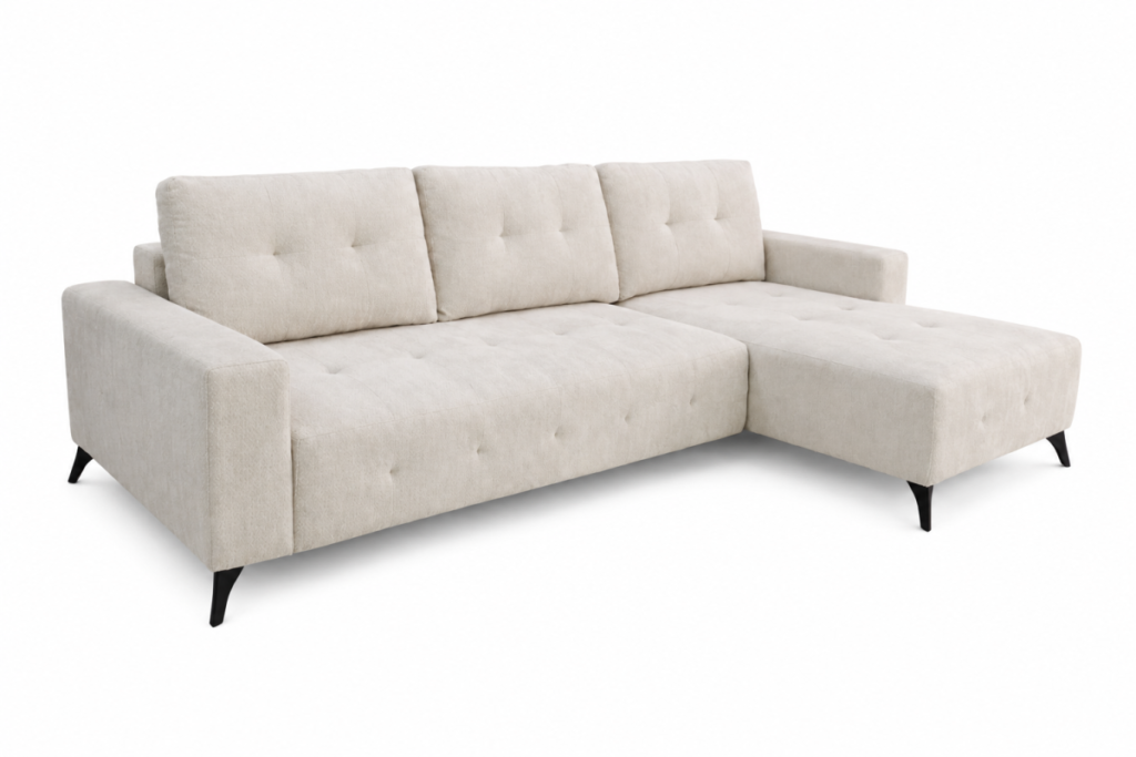 Beige RHF sectional sleeper