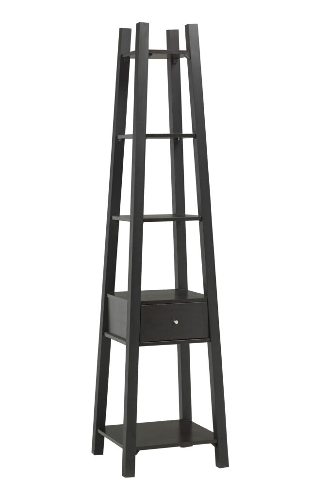 Dark cherry display shelf