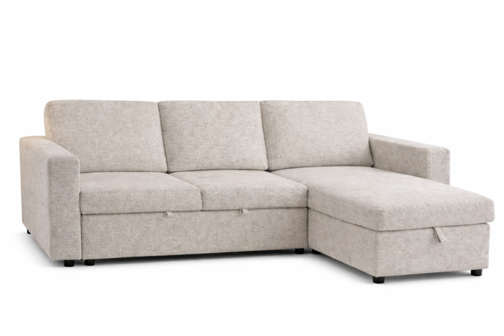 Beige sectional sleeper