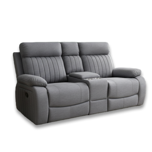 Grey recliner love seat