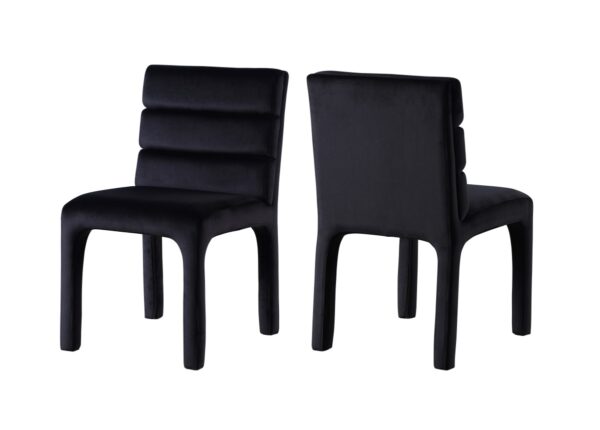 Black dining chair, set of 2