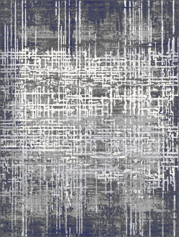 Cream, grey and blue 7×9 area rug