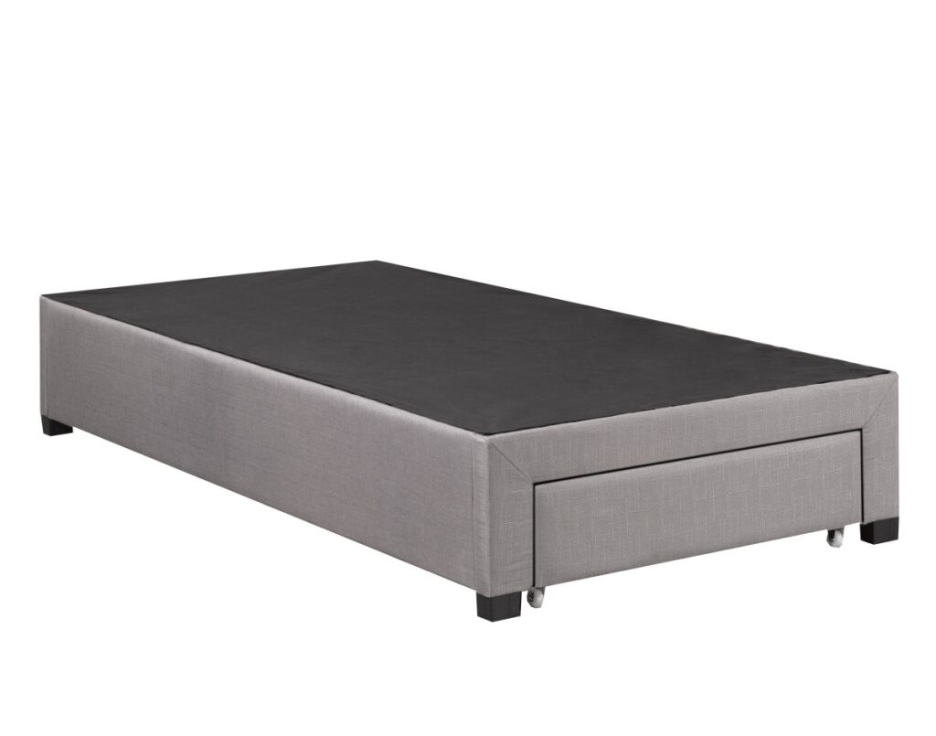 Grey twin bed base