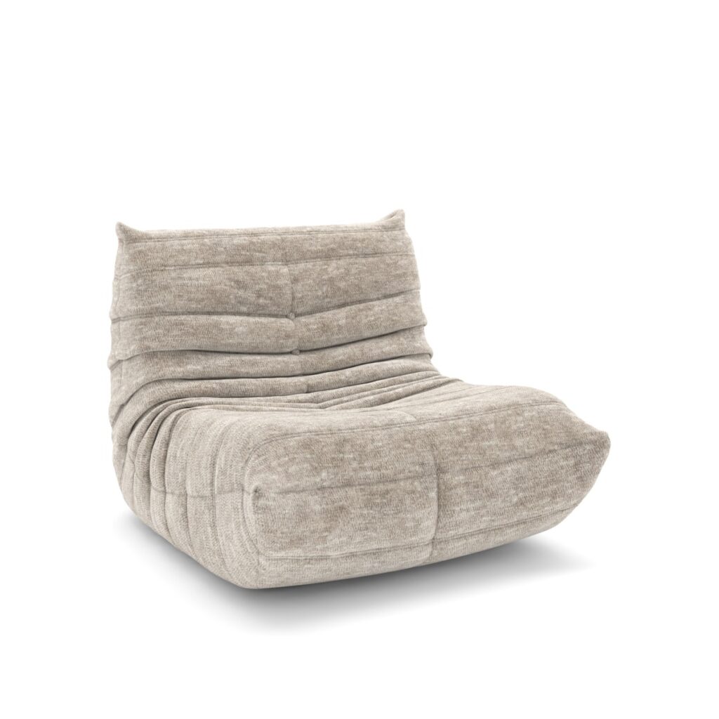 Beige armless chair