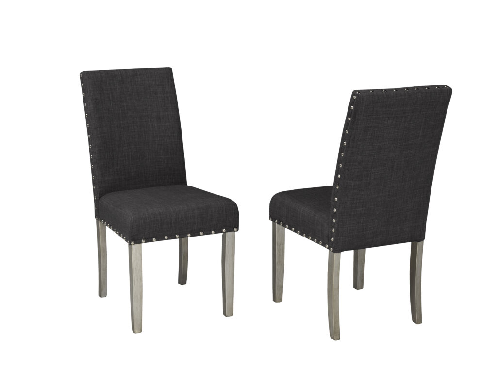 Dark grey dining chair, set of 2