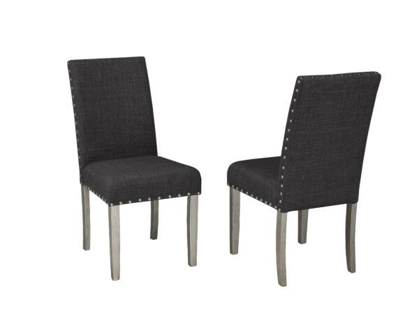 Dark grey dining chair, set of 2