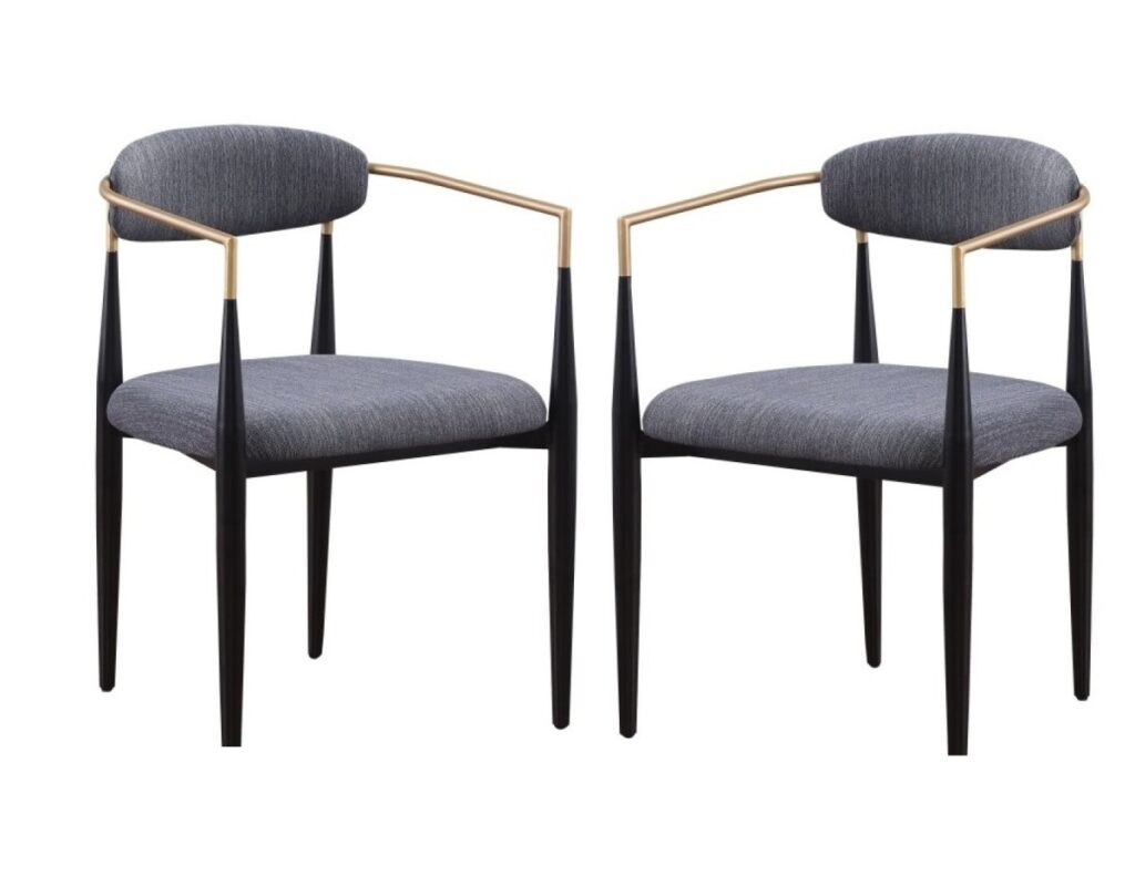 Set of 2, grey dining chair