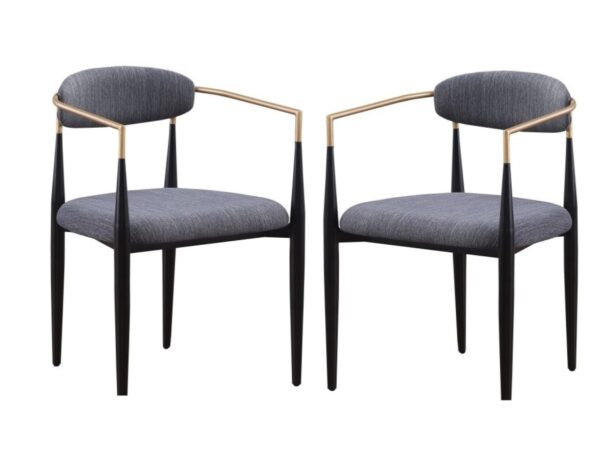 Set of 2, grey dining chair