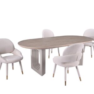 Beige 5-piece dining set