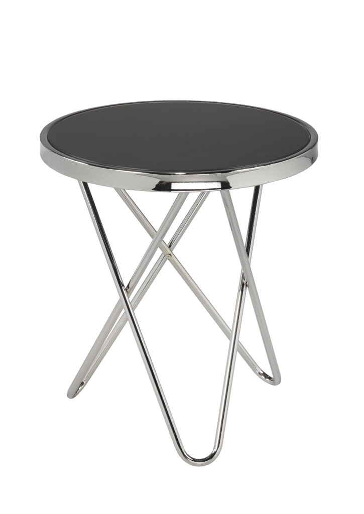 Silver accent table