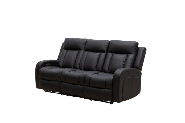 Black power recliner sofa