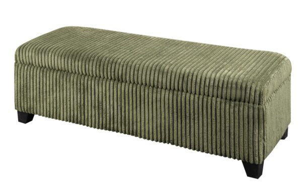 Green storage ottoman