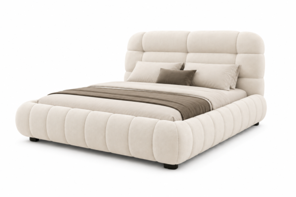 Beige queen lift bed frame