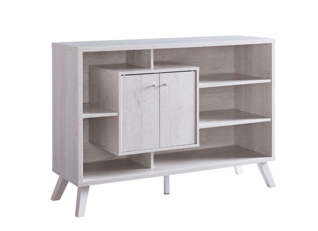 White oak buffet server