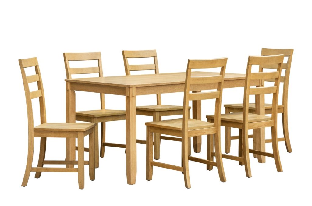 Natural 7-piece dining set