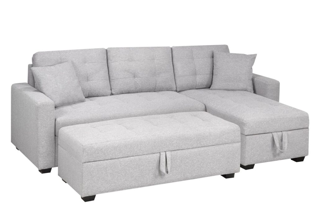Storage sectional & ottoman