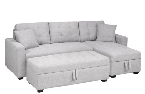 Storage sectional & ottoman