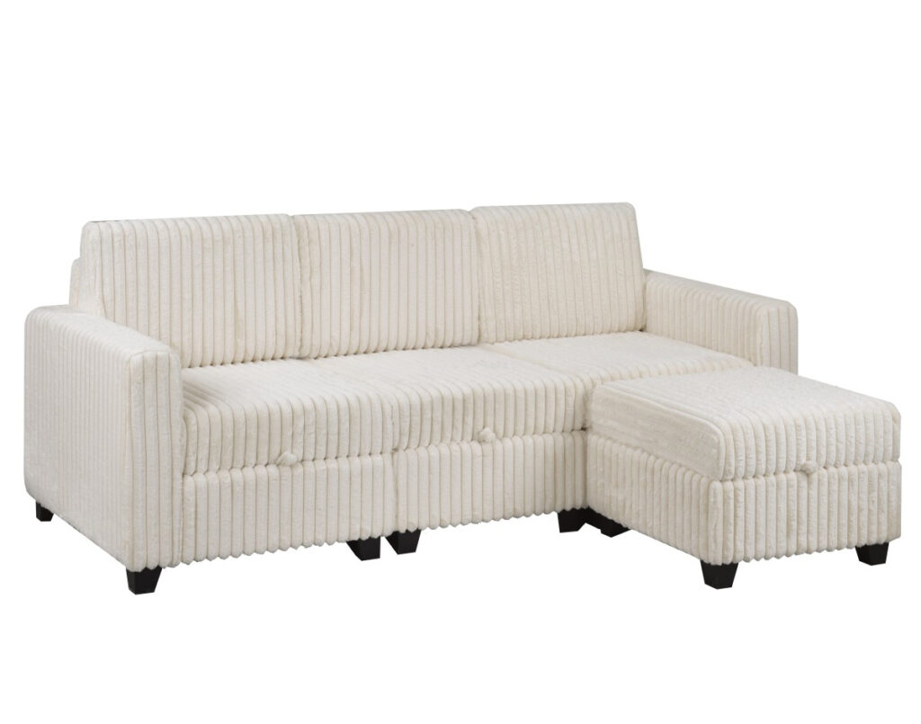 Beige modular sectional