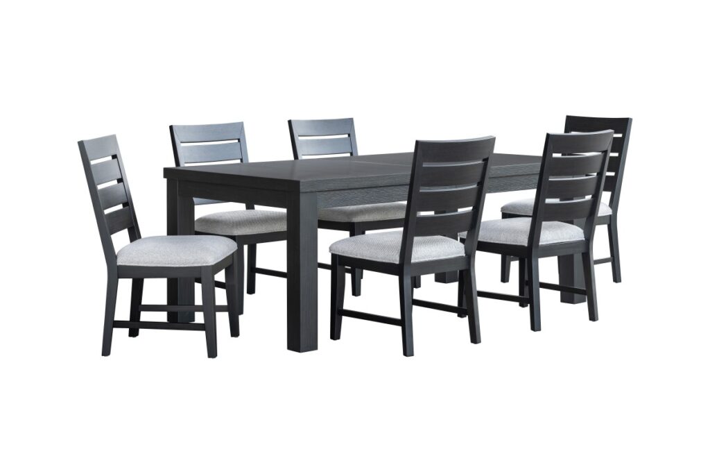 Black 7-piece dining set