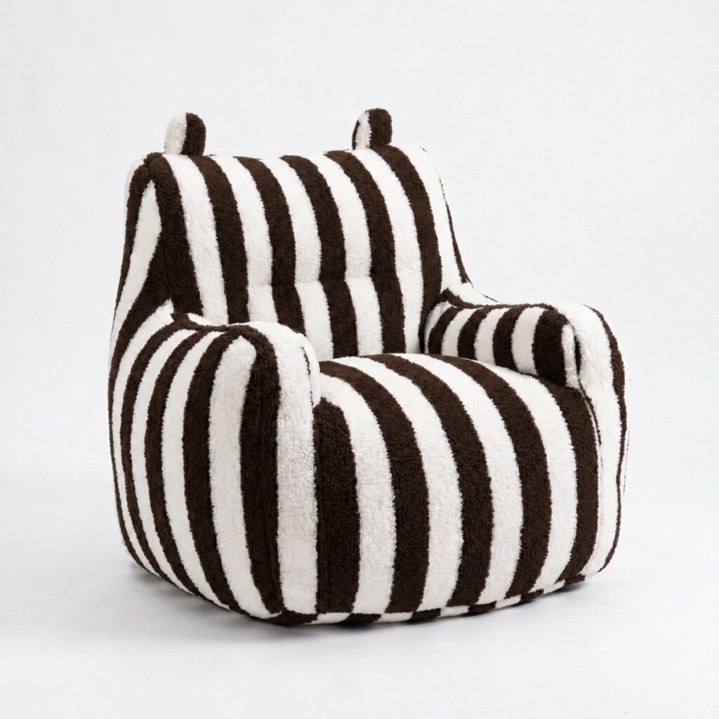 Brown and cream kids’ chair
