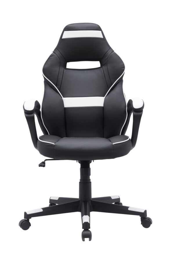 Black and white gaming chair
